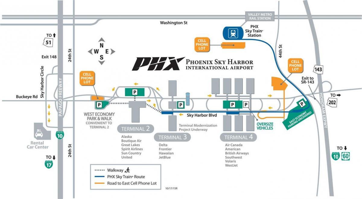 phx نقشہ