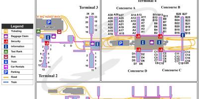 آسمان ہاربر ہوائی اڈے کے ٹرمینل کا نقشہ