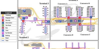 Phx ٹرمینل کا نقشہ